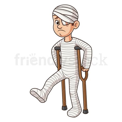 Injured Man Clipart Vector Collection Friendlystock