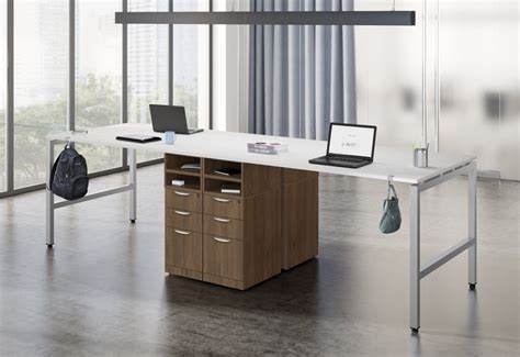 4 Person Workstation With Drawers Elements By Harmony Collection