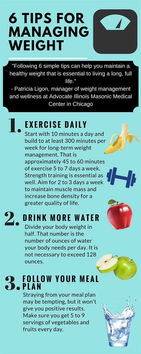 Infographic 6 Tips To Help Manage Your Weight Health Enews