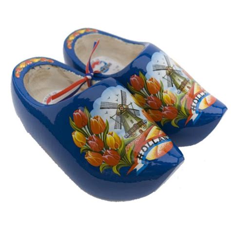 Blue Tulip Wooden Shoes Clogs Wooden Shoes Footwear