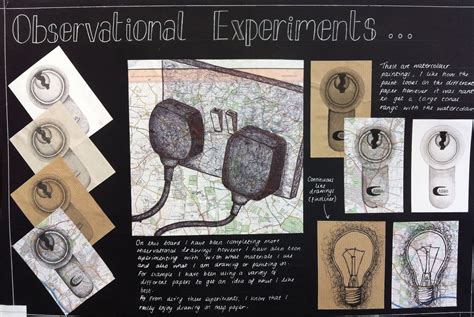 Beaumont School Gcse Observational Experiments Sketchbook Layout A