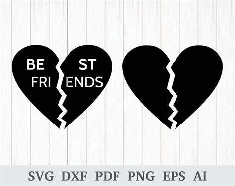 Best Friend Heart Svg 1271 File For Diy T Shirt Mug Decoration And