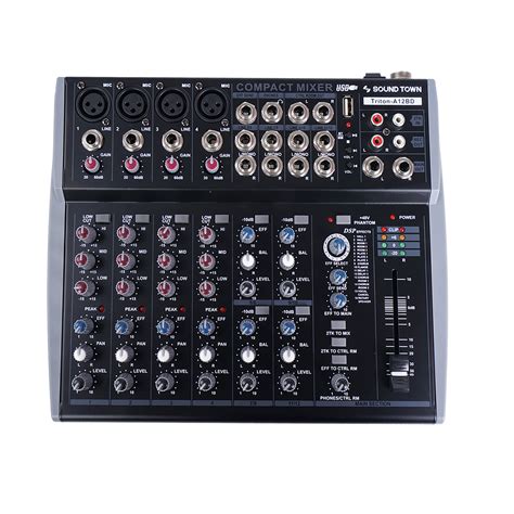 Sound Town Professional 12 Channel Audio Mixer With Usb Interface