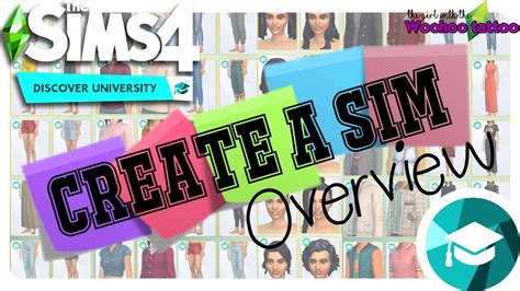 The Sims 4 Discover University Create A Sim Overview Ea Game