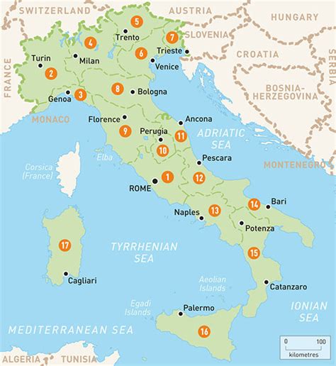 Harta Italiei Orase Harta