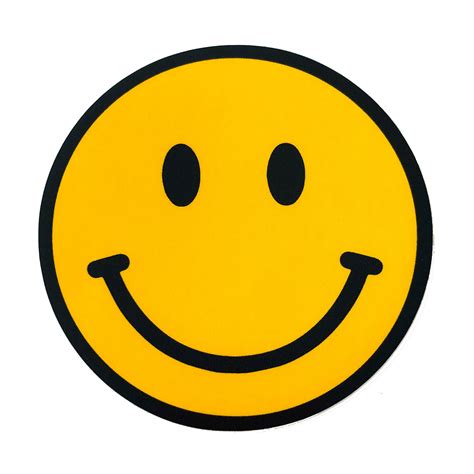 A simplified representation of a smiling face. Sticker - Smiley Face - PLENTY Mercantile & Venue