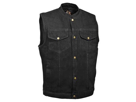 Classic Cool And Functional Motorcycle Vests — Hot Bike Black Denim
