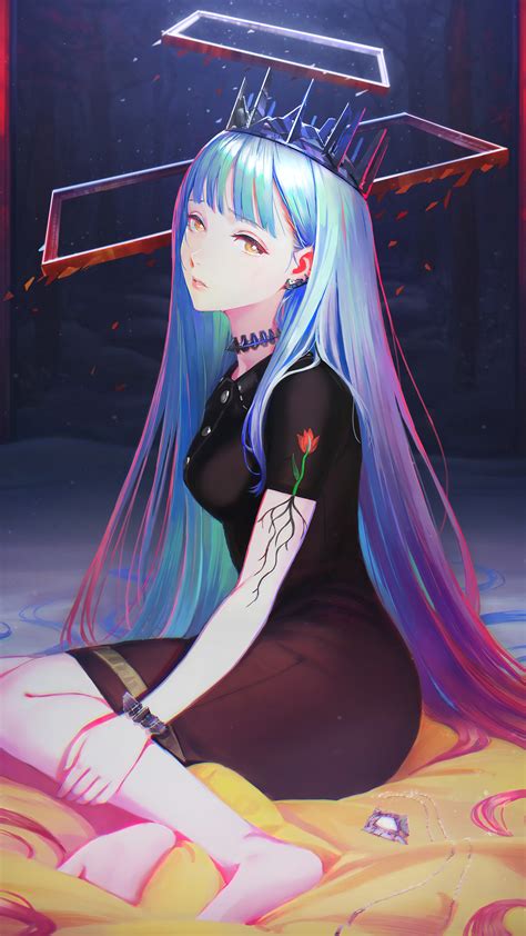 Beautiful Anime Girl Blue Hair 4k 1510f Wallpaper Pc Desktop