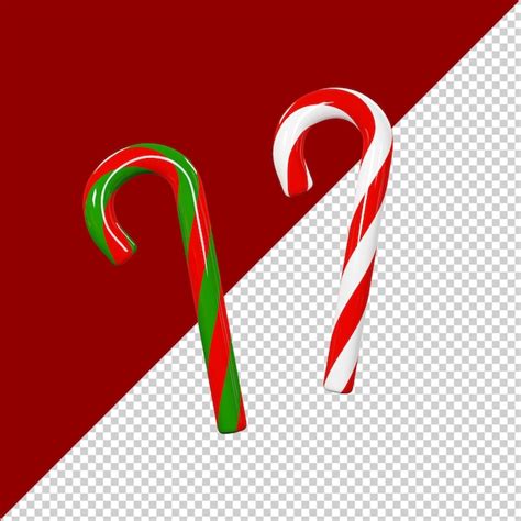 Premium Psd Christmas Candy Cane Isolated 3d Render
