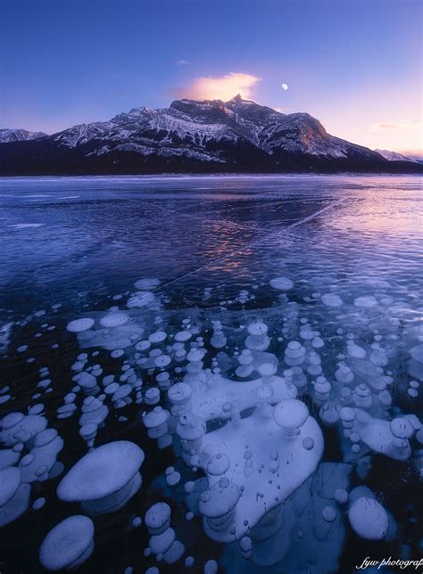 Ice Bubble Fairy Abraham Lakecanadian Rockies Alberta Canada Oc