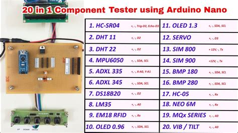 20 In 1 Component Tester Using Arduino Nano Youtube