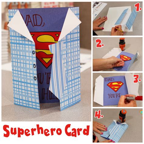 Superdadcard1 Diy Fathers Day Ts Easy Diy Fathers Day Crafts Great Ts For Dad Father