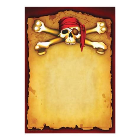 Pirate Birthday Party Invitation Template Free Printable Templates