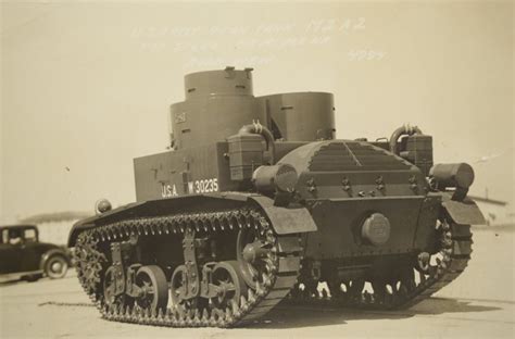Excellent C1930s Us Army M2a2 Light Tank Photograph Rear View