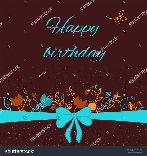 Template Happy Birthday Card Place Text Stock Vector Royalty Free