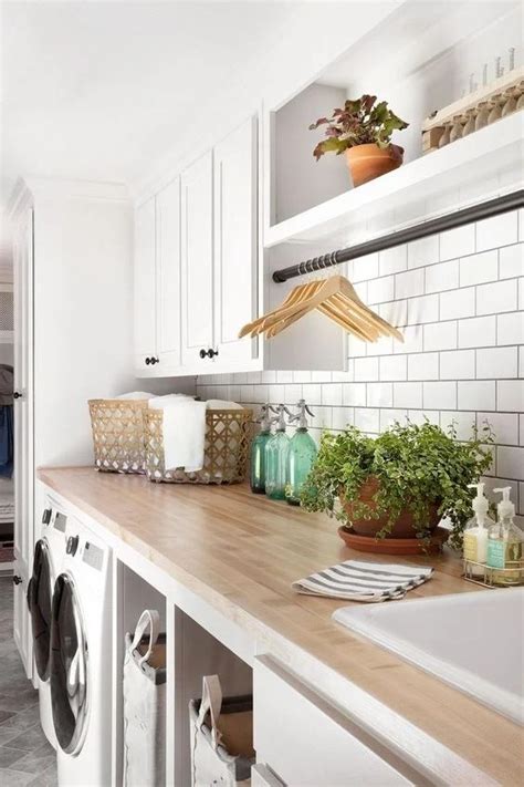 Remodelaholic  Modern Farmhouse Laundry Room Inspiration