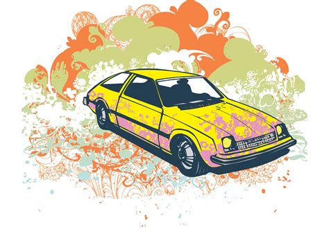 Grunge Retro Car Vector Illustration Download Free Vector Art Stock