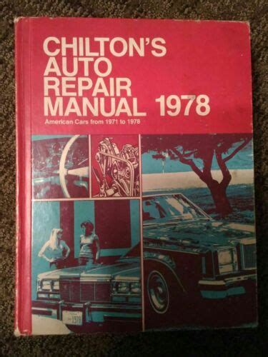 Vintage Chiltons Auto Repair Service Manual All American Cars 1971