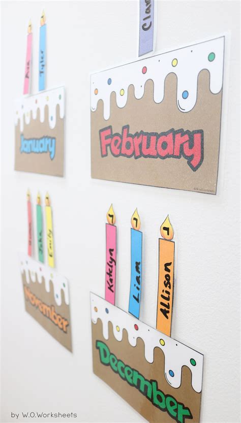 Printable Classroom Birthday Chart Laminate And Use A Dry Erase Marker