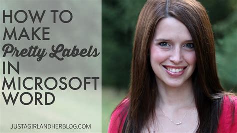 How To Make Pretty Labels In Microsoft Word Youtube