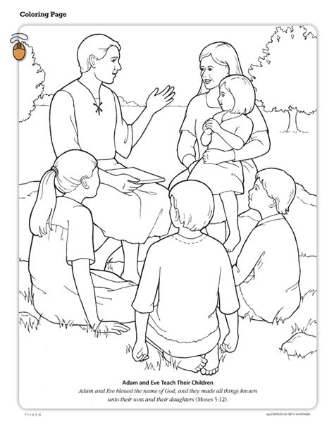 Gambar Coloring Page Friend Adam Eve Teach Children Christian Missions