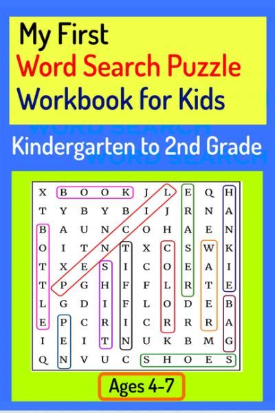 My First Word Search Puzzle Workbook For Kids