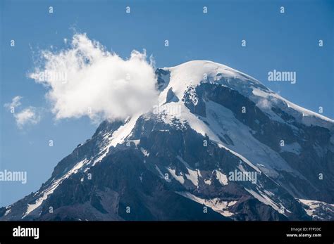 5047 M Mount Kazbek Kazbegis Mkinvartsveri In Khokh Range In Caucasus