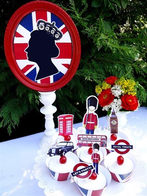 Uk London Inspired Birthday Party Printables Supplies And Diy Etsy