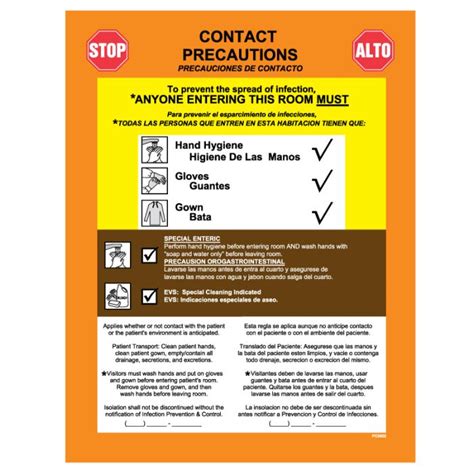 Contact Precautions Labels 8 78 X 10 78 United Ad Label