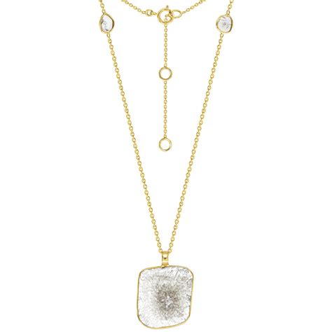 4 60 carat blue sapphire diamond rose cut 18 karat yellow gold pendant necklace for sale at 1stdibs
