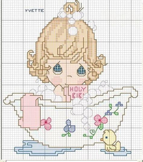 Niña Baño Punto Cruz Baby Cross Stitch Patterns Cross Stitch For Kids
