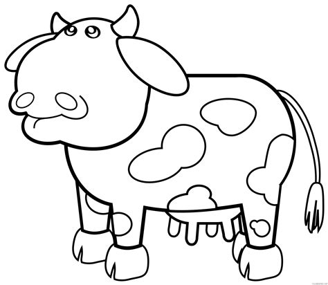 Cow Outline Coloring Pages Rygle Cow Outline Bpng Printable