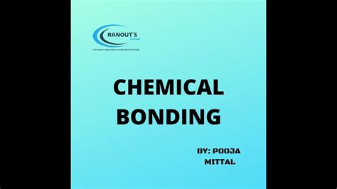 Lecture 1 Chemical Bonding Youtube