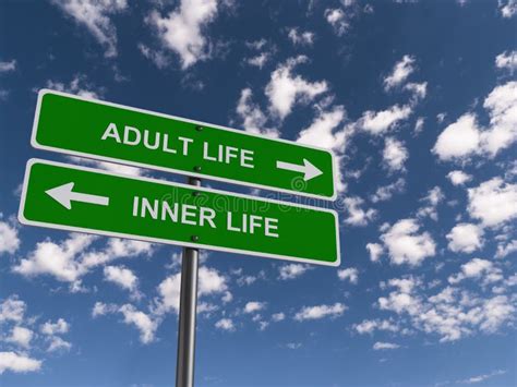 Adult Life Or Inner Child As A Choice In Life Pictured As Words Adult