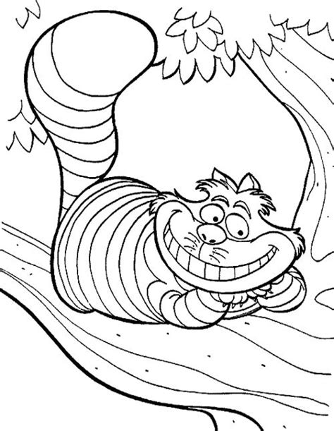 Cheshire Cat In Wonderland Coloring Page | Disney | Pinterest