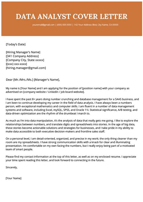 Computer operators are in charge for handling years at this job. Data Analyst Cover Letter Example | Data analyst