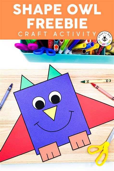 2d Shape Animal Crafts And An Owl Freebie Crafty Bee Creations