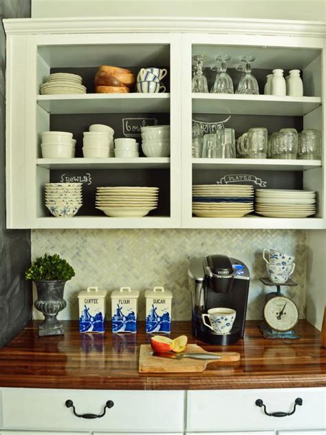 Check out our open kitchen cabinet selection for the very best in unique or custom, handmade pieces from our console tables & cabinets shops. White Open Shelf Kitchen Cabinets | HGTV