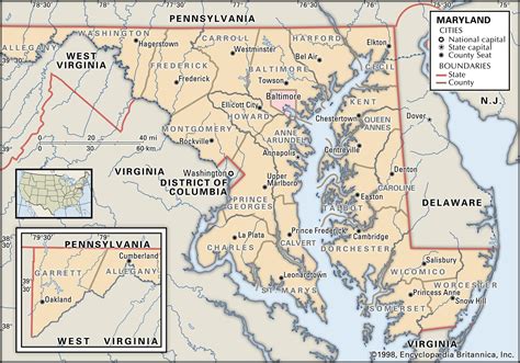 State And County Maps Of Maryland