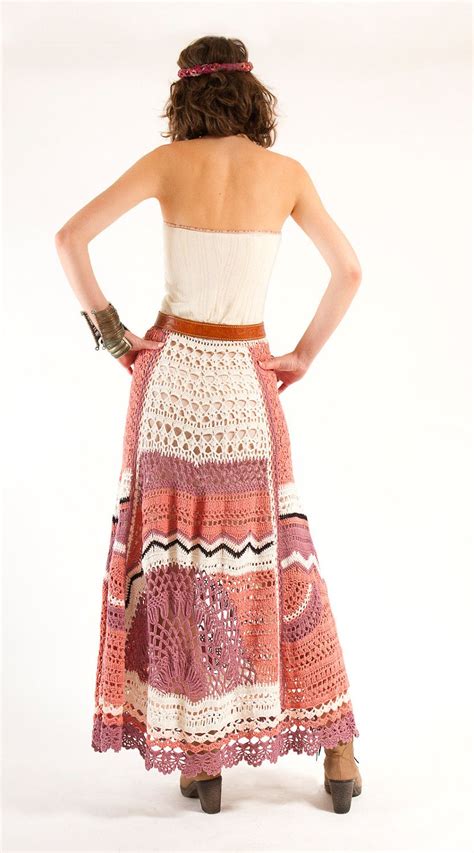 Bohemian Hand Crochet Maxi Skirt Knit Skirt Spring Maxi Skirt