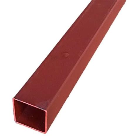 鉄 スチール 角パイプ 厚さ16ミリ×50ミリ×50ミリ 長さ15m 重さ約36kg 赤塗装 ※鉄の四角いパイプです。※送料￥1500