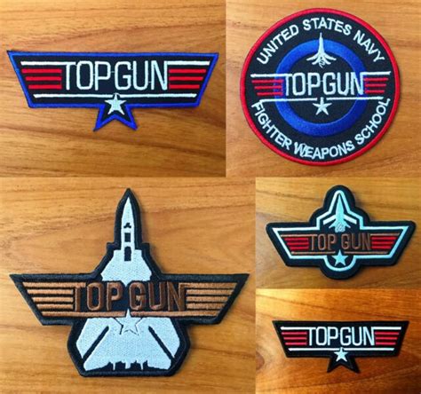 Top Gun Us Navy Badge Symbol Logo Sew Iron On Patch Embroidered