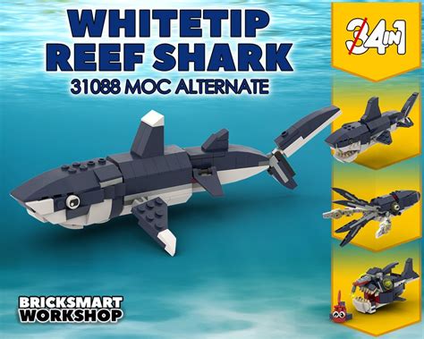 Lego Moc Whitetip Reef Shark By Bricksmartworkshop Rebrickable