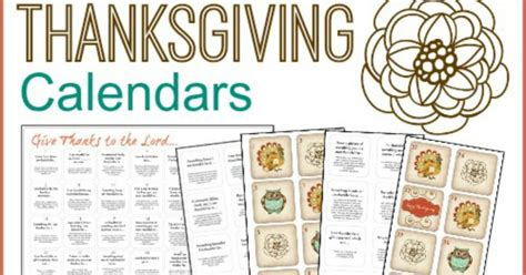 Thanksgiving Calendar Printables World Celebrat Daily