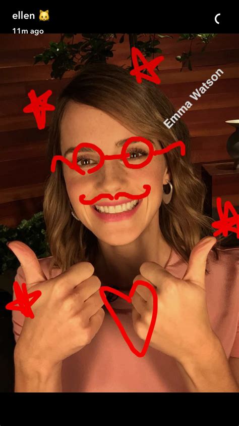 Emma Watson Snapchat Ellen Degeneres Show British Actresses Humanitarian I Fall In Love
