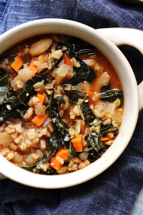 Tuscan White Bean Kale And Farro Stew Joanne Eats Well With Others