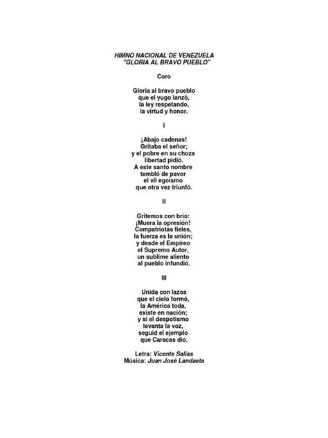 El Himno De Venezuela En Pergamino Imagui