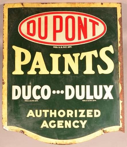 Vintage Sheet Iron Dupont Paint Trade Sign Jun 12 2015 Conestoga