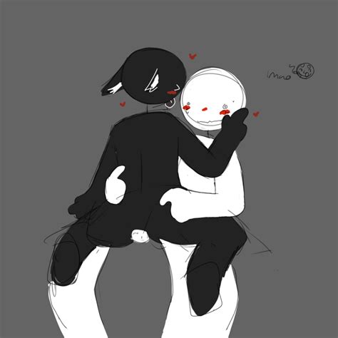 Rule 34 Ass Black And White Blush Cat Ears Cowgirl Position Gay Sex
