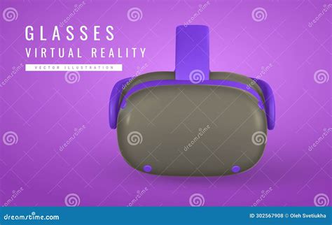 virtual reality 3d vr glasses for gaming cyberspace of metaverse game concept stock vector